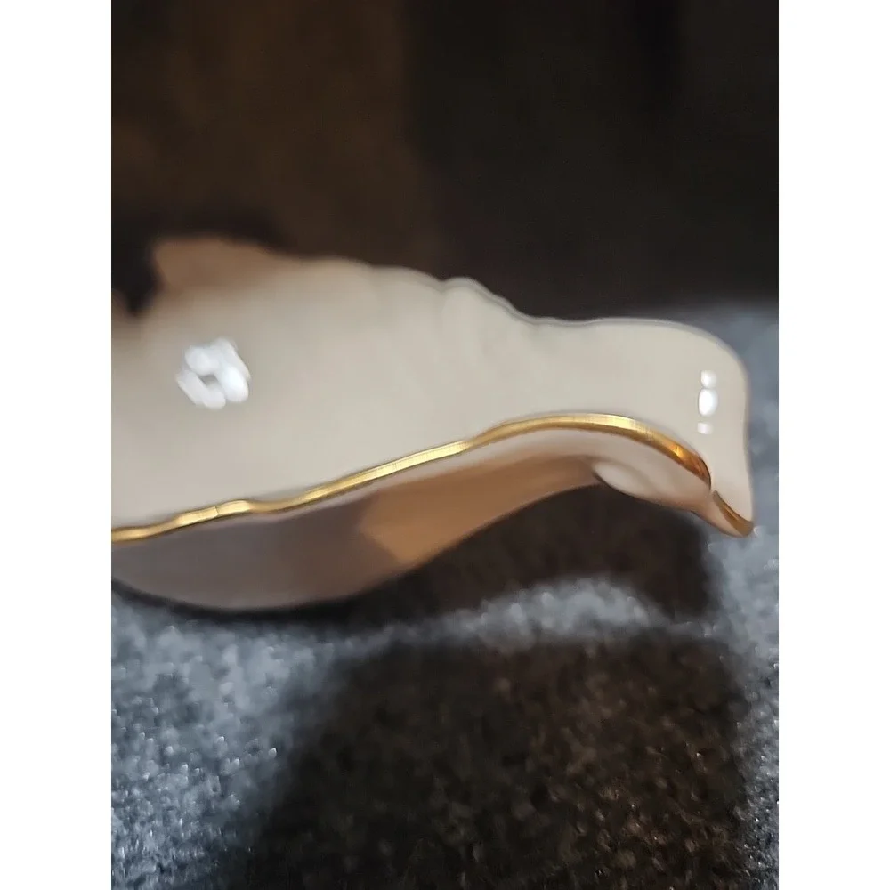 LENOX‎ DOVE CANDY DISH Bird-Shape Bowl Cream Ivory 24k Gold Trim